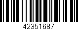 Código de barras (EAN, GTIN, SKU, ISBN): '42351687'