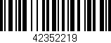 Código de barras (EAN, GTIN, SKU, ISBN): '42352219'