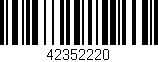 Código de barras (EAN, GTIN, SKU, ISBN): '42352220'