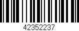 Código de barras (EAN, GTIN, SKU, ISBN): '42352237'
