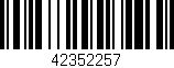 Código de barras (EAN, GTIN, SKU, ISBN): '42352257'