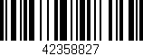Código de barras (EAN, GTIN, SKU, ISBN): '42358827'