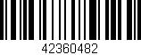Código de barras (EAN, GTIN, SKU, ISBN): '42360482'
