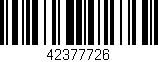 Código de barras (EAN, GTIN, SKU, ISBN): '42377726'