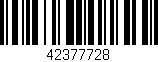 Código de barras (EAN, GTIN, SKU, ISBN): '42377728'