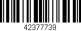 Código de barras (EAN, GTIN, SKU, ISBN): '42377739'
