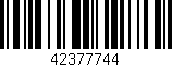 Código de barras (EAN, GTIN, SKU, ISBN): '42377744'