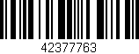 Código de barras (EAN, GTIN, SKU, ISBN): '42377763'