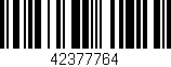 Código de barras (EAN, GTIN, SKU, ISBN): '42377764'