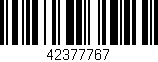 Código de barras (EAN, GTIN, SKU, ISBN): '42377767'