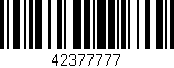 Código de barras (EAN, GTIN, SKU, ISBN): '42377777'