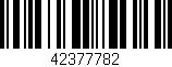 Código de barras (EAN, GTIN, SKU, ISBN): '42377782'