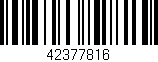 Código de barras (EAN, GTIN, SKU, ISBN): '42377816'