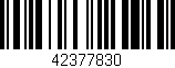 Código de barras (EAN, GTIN, SKU, ISBN): '42377830'