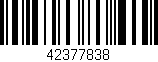 Código de barras (EAN, GTIN, SKU, ISBN): '42377838'