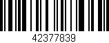 Código de barras (EAN, GTIN, SKU, ISBN): '42377839'