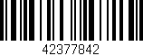 Código de barras (EAN, GTIN, SKU, ISBN): '42377842'