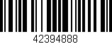 Código de barras (EAN, GTIN, SKU, ISBN): '42394888'