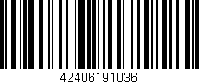 Código de barras (EAN, GTIN, SKU, ISBN): '42406191036'