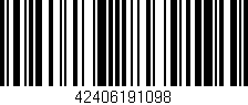 Código de barras (EAN, GTIN, SKU, ISBN): '42406191098'