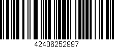 Código de barras (EAN, GTIN, SKU, ISBN): '42406252997'