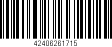 Código de barras (EAN, GTIN, SKU, ISBN): '42406261715'