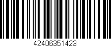 Código de barras (EAN, GTIN, SKU, ISBN): '42406351423'