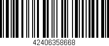 Código de barras (EAN, GTIN, SKU, ISBN): '42406358668'