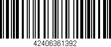 Código de barras (EAN, GTIN, SKU, ISBN): '42406361392'