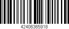 Código de barras (EAN, GTIN, SKU, ISBN): '42406365918'