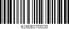 Código de barras (EAN, GTIN, SKU, ISBN): '42406370028'