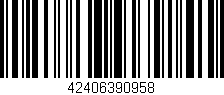 Código de barras (EAN, GTIN, SKU, ISBN): '42406390958'