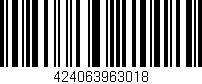 Código de barras (EAN, GTIN, SKU, ISBN): '424063963018'