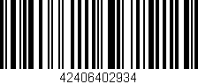 Código de barras (EAN, GTIN, SKU, ISBN): '42406402934'
