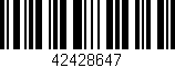 Código de barras (EAN, GTIN, SKU, ISBN): '42428647'