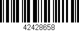 Código de barras (EAN, GTIN, SKU, ISBN): '42428658'