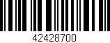 Código de barras (EAN, GTIN, SKU, ISBN): '42428700'