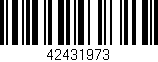 Código de barras (EAN, GTIN, SKU, ISBN): '42431973'