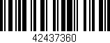 Código de barras (EAN, GTIN, SKU, ISBN): '42437360'