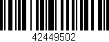Código de barras (EAN, GTIN, SKU, ISBN): '42449502'