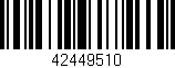 Código de barras (EAN, GTIN, SKU, ISBN): '42449510'