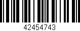 Código de barras (EAN, GTIN, SKU, ISBN): '42454743'