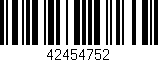 Código de barras (EAN, GTIN, SKU, ISBN): '42454752'
