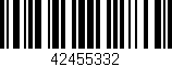 Código de barras (EAN, GTIN, SKU, ISBN): '42455332'
