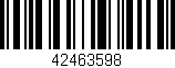 Código de barras (EAN, GTIN, SKU, ISBN): '42463598'