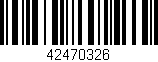 Código de barras (EAN, GTIN, SKU, ISBN): '42470326'