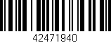 Código de barras (EAN, GTIN, SKU, ISBN): '42471940'