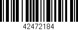 Código de barras (EAN, GTIN, SKU, ISBN): '42472184'