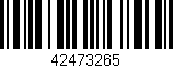 Código de barras (EAN, GTIN, SKU, ISBN): '42473265'