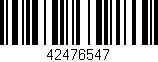 Código de barras (EAN, GTIN, SKU, ISBN): '42476547'